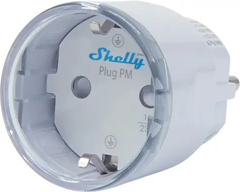 Shelly Plug PM Gen3 bílá / Chytrá zásuvka / měření spotřeby / WiFi, Bluetooth / 16A