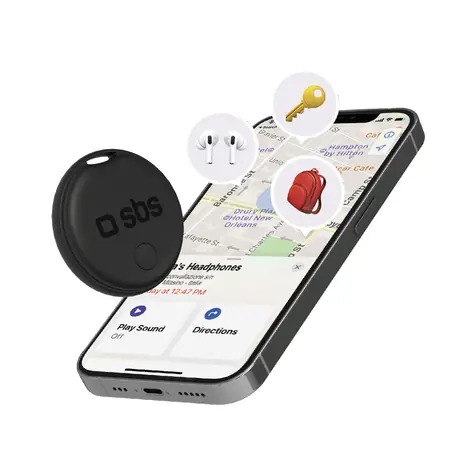 SBS Track My Circle černá / Lokátor / kompatibilní s Apple Find My