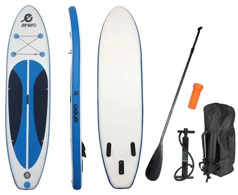 ENERO Paddleboard modro-bílá / 300 x 76 x 15 cm / Nosnost 130 kg / Hmotnost 12,5 kg