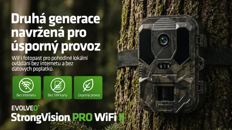 EVOLVEO StrongVision PRO WiFi II / Fotopast / PIR / IP65 / 4K video / WiFi / 10 000 mAh