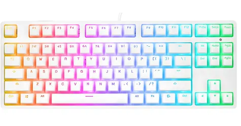 Rampage Ghost TKL bílá / Herní klávesnice / mechanická / Huano Red Switch / podsvícená / drátová
