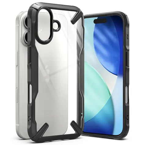 Ringke Fusion X iPhone 17 černá / Kryt / Polykarbonát / TPU / Zesílené rohy