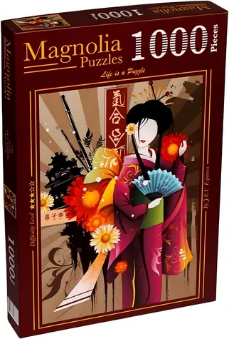 MAGNOLIA Puzzle Geisha (3501) / 1000 dílků / 48 x 68 cm