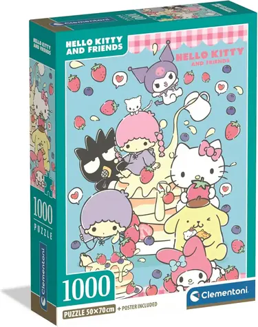 CLEMENTONI Puzzle Hello Kitty a přátelé / 1000 dílků / od 14 let