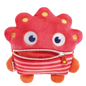 SCHMIDT Plyšák Mika červeno-růžová / Worry Eater / 18 cm / od 36 měsíců