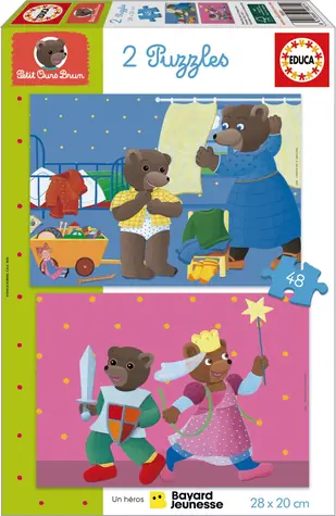 EDUCA Puzzle Petit Ours Brun / 2x48 dílků