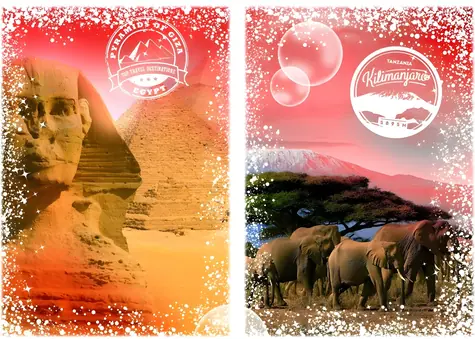 GRAFIKA Puzzle Cesta kolem světa: Egypt a Kenya / 1000 dílků / 69 x 47,8 cm
