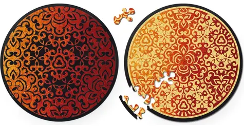 CURIOSI Puzzle Double: Oheň / 88 dílků / oboustranné / dřevěné