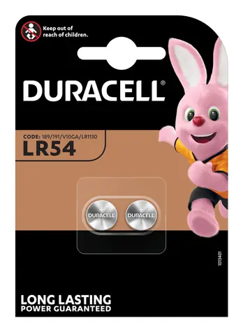 Duracell LR54 / Baterie / Alkalická / 1,5 V / 2 ks