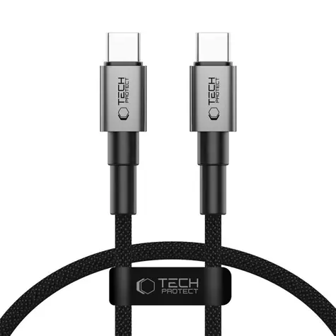 Tech-Protect UltraBoost DNA šedá / Kabel USB-C - USB-C / PD 60W / 3A / 25 cm
