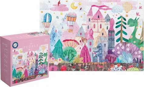 INTERDRUK Puzzle se samolepkami Zámek / 250 dílků / rozměr 48 × 33 cm