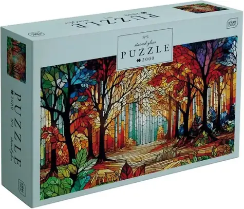 INTERDRUK Puzzle Stained Glass 1: Les / 2000 dílků / 96 × 68 cm