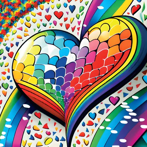 YAZZ Puzzle Mozaikové srdce / 1023 dílků / 60 x 60 cm