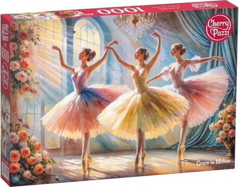 CHERRY PAZZI Puzzle Tři baletky / 1000 dílků / 70 × 50 cm