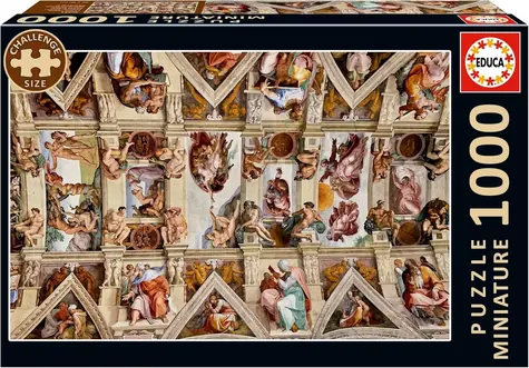 EDUCA Miniaturní puzzle Sixtinská kaple / 1000 dílků