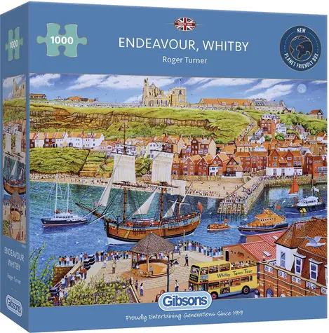 GIBSONS Puzzle Endeavour, Whitby / 1000 dílků / 68 × 49 cm