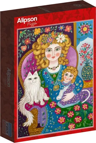 ALIPSON Puzzle Dáma se zlatými vlasy / 1000 dílků / 47,8 x 68 cm