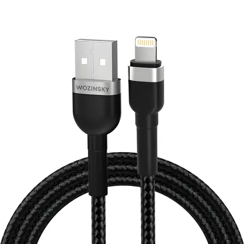 Wozinsky WNBAL1 černá / Datový a nabíjecí kabel / USB-A - Lightning / 2,4A / 1 m