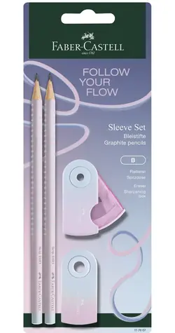 Faber-Castell Flow Edition Grip Set BK Blushing Sky / Sada psacích potřeb