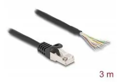 Delock Kabel RJ-50 (M) - otevřené konce 3 m černá / Kabel / S/FTP / 26 AWG