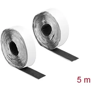 Delock samolepicí suchý zip černý / Suchý zip / plast / šířka 25 mm / délka 5 m