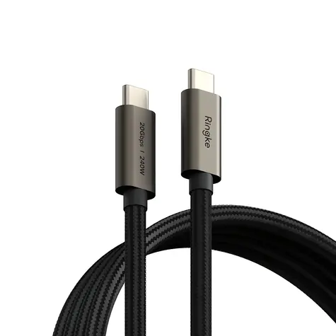 Ringke USB-C - USB-C 100 cm černá / Kabel USB-C / USB 3.2 Gen / PD 240 W