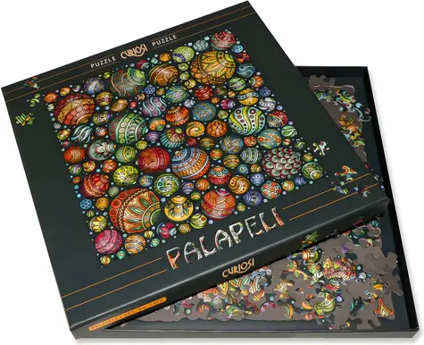 CURIOSI Čtvercové puzzle Palapeli: Barevné kuličky / 248 dílků / 28 × 28 cm