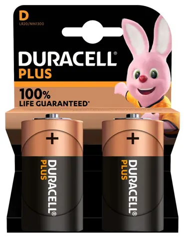Duracell Plus MN1300 D / Baterie / alkalická / 1,5 V / 2 ks