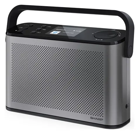 Sharp DR-P540 šedá / Přenosné rádio / DAB+/DAB/FM / Bluetooth 5.3 / LCD displej