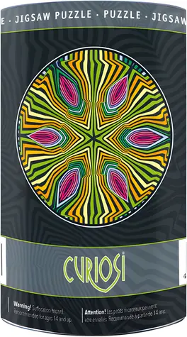 CURIOSI Puzzle Double: Hippie / 88 dílků / oboustranné / dřevěné