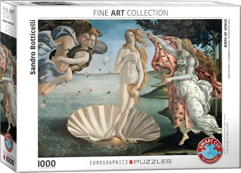 EUROGRAPHICS Puzzle Zrození Venuše / 1000 dílků / 67,6 × 48,9 cm