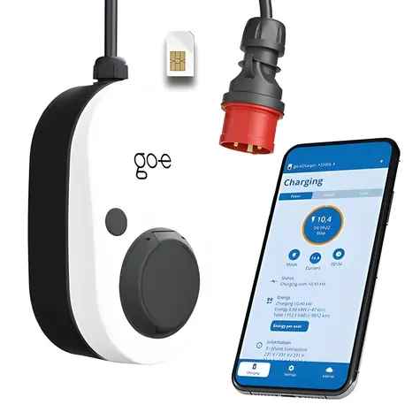 go-e Gemini flex 2.0 bílá/černá / Wallbox / 11 kW / mobilní / 4G/LTE / IP65