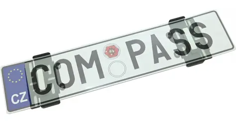 Compass Podložka pod SPZ bezrámečková černá / Podložka pod SPZ / bez rámečku / pár