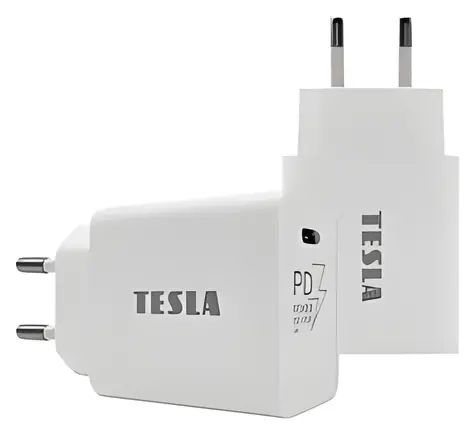 TESLA Power Charger T100 bílá / Nabíječka / USB-C / 20 W / PD 3.0 / PPS