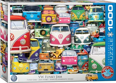 EUROGRAPHICS Puzzle Volkswagen Bus: Funky Jam / 1000 dílků / 67,6 × 48,9 cm