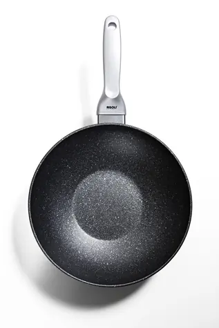 Risoli GRANITO HARD STONE / Wok pánev / 28 cm / nepřilnavý povrch / indukce