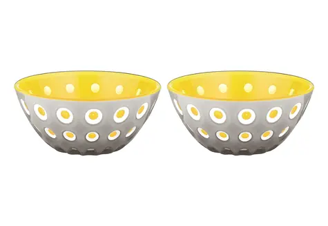 Guzzini LE MURRINE žlutá/šedá/bílá / Sada misek / 2 ks / O 12,5 cm / akrylát