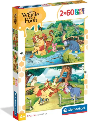 CLEMENTONI Puzzle Medvídek Pú / 2x60 dílků