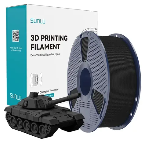 Sunlu Filament PLA+ High-Speed černá / Struna pro 3D tiskárnu / vysokorychlostní / 1,75 mm / 1 kg