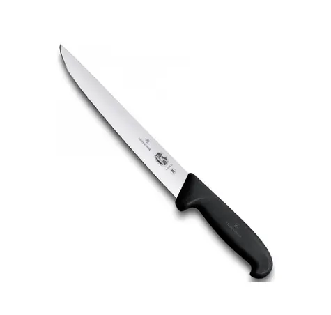 Victorinox Fibrox černá / Vykrvovací nůž / 25 cm / hladké ostří