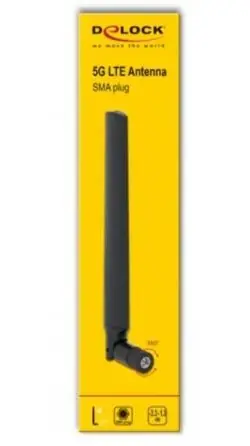 Delock 5G/LTE anténa SMA -3,3 - 1,3 dBi černá / Anténa / Všesměrová