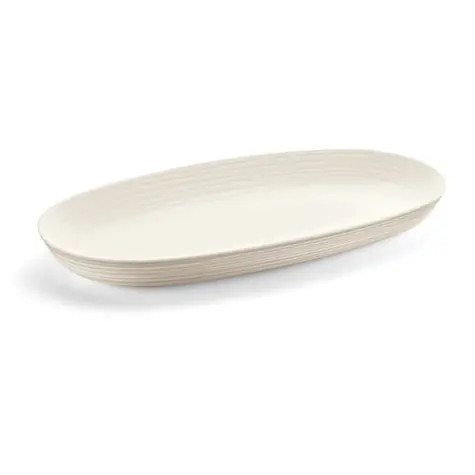 Guzzini TIERRA oválný podnos bílá / Podnos / recyklovaný plast / 41 x 22,9 cm