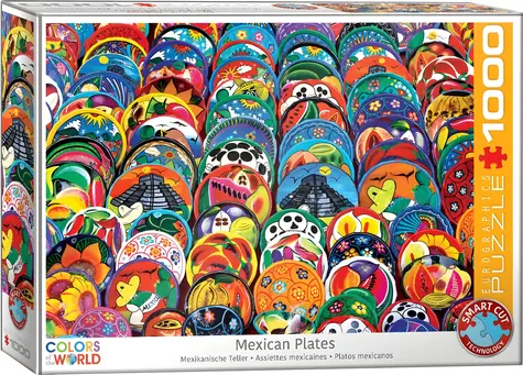 EUROGRAPHICS Puzzle Mexické talíře / 1000 dílků / 68 × 48 cm