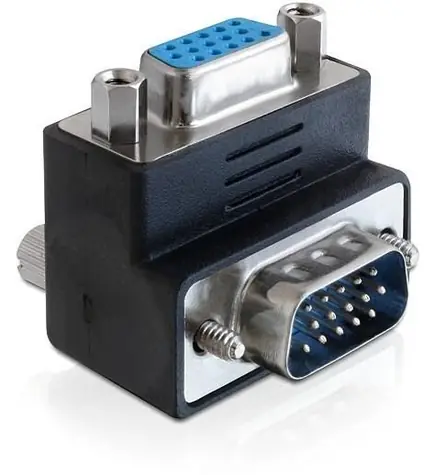 Mercodan Úhlový VGA adaptér černá / Adaptér / VGA