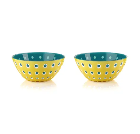 Guzzini LE MURRINE žlutá, bílá, tyrkysová / Sada misek / 2 ks / O 12,5 cm / akrylát