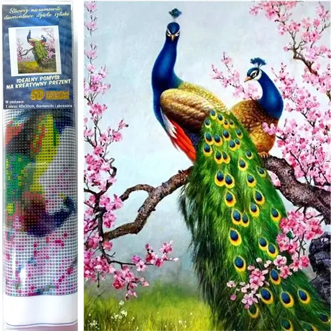 NORIMPEX Diamantové malování Pávi (1004946) / 30x40 cm