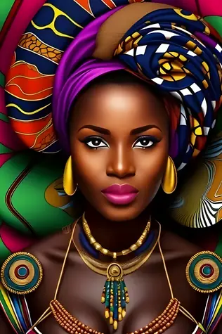 NORIMPEX Diamantové malování Africká žena / 30x40 cm
