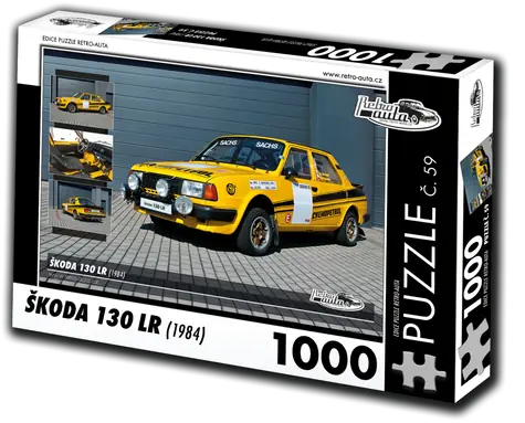 RETRO-AUTA Puzzle č. 59 Škoda 130 LR (1984) / 1000 dílků / 66 × 47 cm