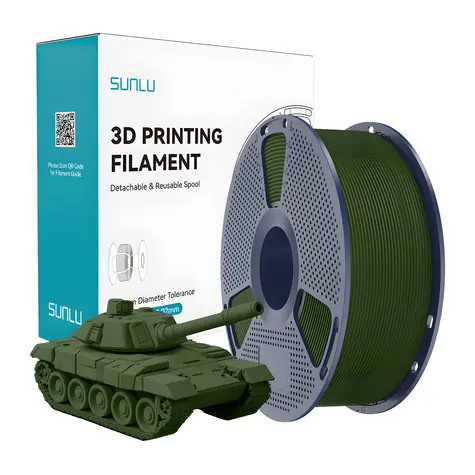 Sunlu PLA+ High-Speed olivová / Tisková struna / PLA+ / 1,75 mm / 1 kg