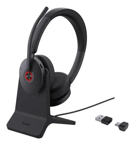Yealink BH74 UC černá / Bezdrátový headset / On-ear / ANC / Bluetooth 5.3 / nabíjecí stojánek / USB-C/A